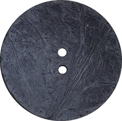 SALE Charcoal Gray Extra Large Scooped Coconut Button, "Rustica"  2-1/4"