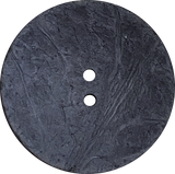 SALE Charcoal Gray Extra Large Scooped Coconut Button, "Rustica"  2-1/4"