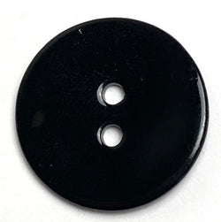 Re-Stocked, Black 3/4" Shiny Agoya Shell Button, 2-hole, 20mm  #SK-1225