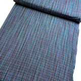 REMNANT 3/4 yard  Blue Rainbow Yarn-Dye Cotton from India,  #CHL-56 REM