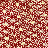 Japanese Cotton, Red Asanoha/Stars/Hemp Leaf  43" wide, By the Full Yard, New Not Vintage,  #SK100-2C