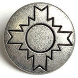 Sedona Sun Shank Back Metal Button Silver 15/16" / 23mm (Larger Size)  #MV-19