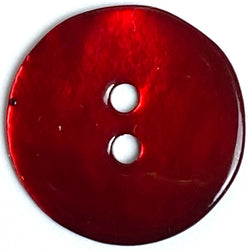 Red Ruby Burgundy Shiny Agoya Shell 3/4" 2-hole Button, 20mm,  # SK-1244