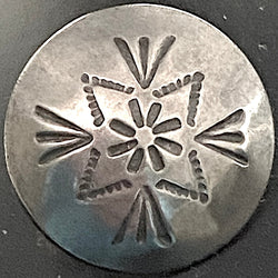 Re-Stocked Mountain Blossom, Shank Back Metal Button Silver 13/16" / 20mm  #MV-21