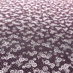 Purple/White Small Flowers Crepe Japanese Kimono Silk by the Yard   #DS1220