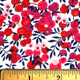 Red Cherries Liberty of London Tana Lawn by the HALF YARD  "Wiltshire"