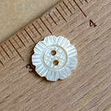 Flower Shape 5/8" 2-Hole Pearl Shell Button, Pack of SIX #683
