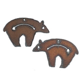 Re-Stocked, Spirit Bear Rusted Iron Pendant, 2"  #L315
