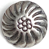 Chrysanthemum Small Silver Metal Shank Back Button 1/2" / 13mm  # L-61327