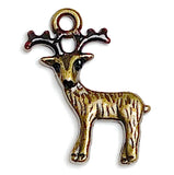 Reindeer Charm, Handpainted Metal 3/4" by Susan Clarke #SC6C