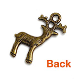 Reindeer Charm, Handpainted Metal 3/4" by Susan Clarke #SC6C