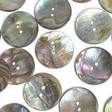 Classic Rainbow-Kissed Abalone Neutrals, 1" Two-Hole Button 25mm  Pack of SIX  #KB-924