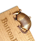 SALE Armadillo Charm, Handpainted Metal 1.25" by Susan Clarke #SC675