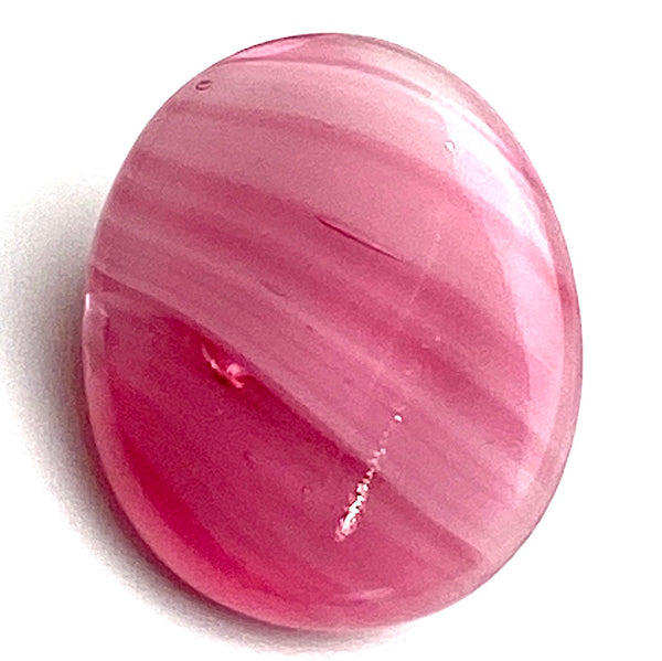 Pink Peppermint Glass Buttons, Oval Shape, No Two Alike, 1/2" x 5/8" Self Shank #SK-995