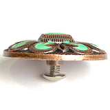 La Fonda 1-1/2" Copper / Green Enamel Concho 1.5" Screw Back Concho  #SWH-142