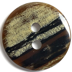 Stratus, 1.75" Large Faux Horn 2-Hole 45mm Round Button, #SK-339