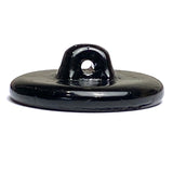 Simple Shiny Black Glass Button, Shank Back 11/16" / 18mm (Medium) # SK-956