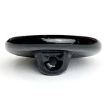 Simple Shiny Black Glass Button, Shank Back 11/16" / 18mm (Medium) # SK-956