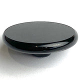 Simple Shiny Black Glass Button, Shank Back 11/16" / 18mm (Medium) # SK-956