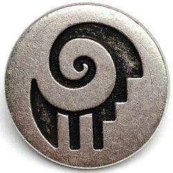 Restocked at Lower Price, Silver Bighorn Button, 13/16" / 20mm, Shank Back Metal  #FJ-14