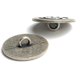 Silver Bighorn Button, 5/8" / 15mm, Shank Back Metal  #FJ-15