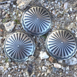 Re-Stocked, Agave Flower Southwest Concho Button 1-1/4" Shank Back Nickel Silver  #SW-217