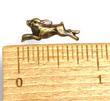 SALE Rabbit 3/4" Small Metal Running Bunny Button by Susan Clarke  #SC-96