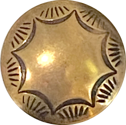 Morning Star Brass 5/8" Concho Button with Screw Back # WN23B CH