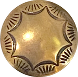 Tiny Morning Star Shiny Brass 1/2" Concho Button    # WN22B