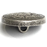 "Hammered Silver" Metal Button, 13/16" Silver Color, Rustic Look Shank Back 20mm #SK-330