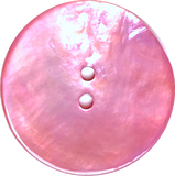 Pink Shiny Agoya Shell 1-1/8" 2-hole Button, 28mm  # SK-1237