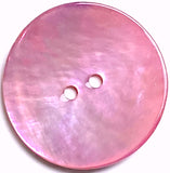 Pink Shiny Agoya Shell 1-1/8" 2-hole Button, 28mm  # SK-1237