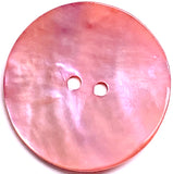 Pink Shiny Agoya Shell 1-1/8" 2-hole Button, 28mm  # SK-1237