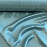 Last 3 yards Dusty Teal Liquid Drape Sueded Silk Charmeuse By the Yard #3012