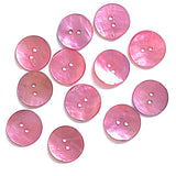 Pink Shiny Agoya Shell 13/16" 2-hole Button, 20mm  # SK-1238