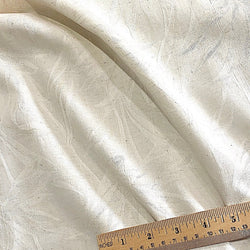 LAST YARD, Fine Whisper Lux Jacquard from Japan, Bamboo Leaves, Cream, Cotton/Linen, 44" Wide, By the Yard #2724