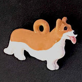 Corgi Charm, 3/4" Handpainted Metal Dog Charm, by Susan Clarke  #SC-1381