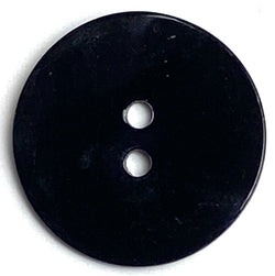 Black Shiny 7/8" Pearl Shell 23mm 2-hole Button, #386-D