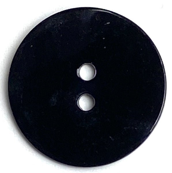 Black Shiny 7/8" Pearl Shell 23mm 2-hole Button, #386-D