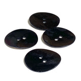 Black Shiny 7/8" Pearl Shell 23mm 2-hole Button, #386-D