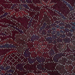 REMNANT Burgundy Floral Vintage Kimono Fabric from Japan, 2/3 Yard #731