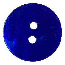 Shiny Dark Cobalt Blue 11/16" Pearl Shell 18mm 2-hole Button, Per Button #902-D