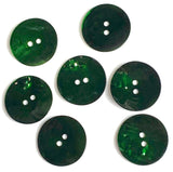 Dark Green 7/8" -15/16" Shiny Pearl Shell 2-hole 23mm Nearly Black Button, #482-D