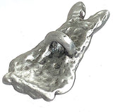 Pewter Bunny Rabbit Button, 1", Shank Back USA-Made,  #HPRAB