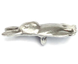 Pewter Bunny Rabbit Button, 1", Shank Back USA-Made,  #HPRAB