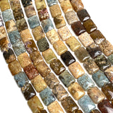 SALE Earth Honey Candy 11/16" Rectangular Jasper Gemstone 18mm Beads, Pack of 22  #LP-39