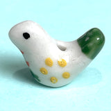 White Star-Bird Porcelain Bead, 3/4" #LP-04