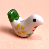 White Star-Bird Porcelain Bead, 3/4" #LP-04