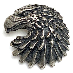 Eagle Head, Pewter Button 1" / 25mm Shank Back Made in USA #SW-264
