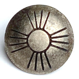 Re-Stocked, Small Rustic Silver Zia Symbol 1/2" Shank Back Southwest Button  #SW-30